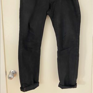 Naked & Famous Black Selvedge Slim Jeans size 36
